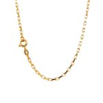 9k Yellow Gold Diamond Cut Belcher Chain - 2 mm - Image 2