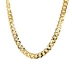 9k Yellow Gold Solid Curb Chain - 4.5 mm