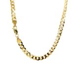 9k Yellow Gold Solid Curb Chain - 4.5 mm - Image 2