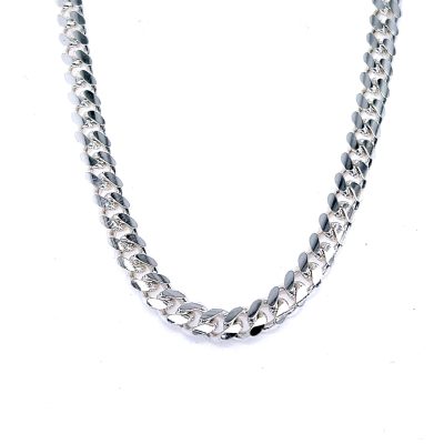 Plain and Solid Cuban 925 Sterling Silver Chain for Men – 5 mm