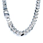 925 Sterling Silver Solid and Plain Cuban Chain - 9 mm - Image 2