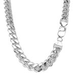10 mm wide cuban chain for men and women in solid heavy tight links.