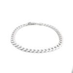 925 Sterling Silver Flat Curb Bracelet 5 mm - 1350B