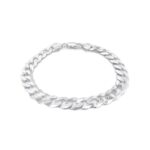 925 Sterling Silver Flat Curb Bracelet 8 mm - 1353B