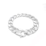 925 Sterling Silver Square Curb Bracelet - 8.5 mm - Image 2