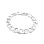 925 Sterling Silver Square Curb Bracelet - 8.5 mm