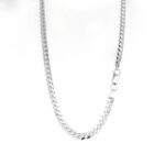 925 Sterling Silver Plain and Solid Cuban Chain - 4 mm - Image 2