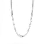 925 Sterling Silver Plain and Solid Cuban Chain - 4 mm
