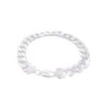 925 Sterling Silver Flat Curb Bracelet - 10 mm - Image 2
