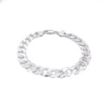 925 Sterling Silver Flat Curb Bracelet - 10 mm