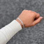 925 Sterling Silver Solid and Plain Cuban Bracelet - 7.5 mm - Image 3