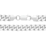 925 Sterling Silver Plain and Solid Cuban Bracelet - 7 mm - Image 3