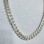 10 mm wide cuban chain in 925 sterling silver solid heavy thick links.