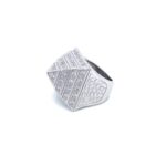925 Sterling Silver Pyramid Ring Iced Out- SR0037 - Image 4