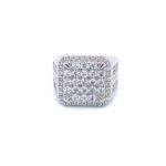 925 Silver Square Ring Iced Out - SR0045 - Image 2