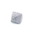 925 Sterling Silver Pyramid Ring Iced Out- SR0037 - Image 2