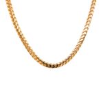 9k Yellow Gold Solid Italian Franco Chain - 4 mm - Image 3