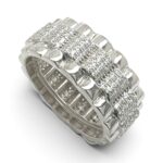925 Sterling Silver Band Iced Out - SR00040 - Image 2