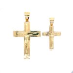 14k Yellow Gold Crucifix Cross Pendant - 3 Sizes