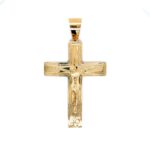 14k Yellow Gold Crucifix Cross Pendant - 3 Sizes - Image 2