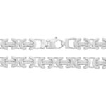 925 sterling silver Flat byzantine chain 12 mm wide for men, Top Boy Netflix style Jamie chain solid Italian made.