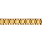9k Rolex Inspired Bracelet With Stones - 14 mm - Image 3