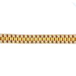 9k Rolex Inspired Bracelet With Stones - 12 mm - Image 4