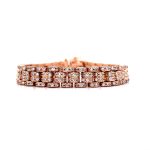 9k Rose Gold Rolex Inspired Bracelet Fully Stone Set - 8 mm - Image 3