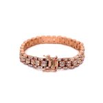 9k Rose Gold Rolex Inspired Bracelet Fully Stone Set - 8 mm - Image 2