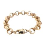 Italian Belcher Bracelets in 9k yellow gold, 11 mm wide and available in 2 lengths