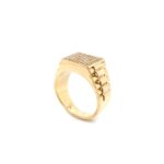 Mens Gold Ring - signet ring
