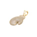 14k Boxing Glove Pendant With Cz Stones - Image 2