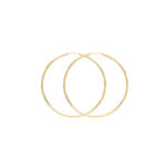 9k Yellow Gold Plain Sleepers Hoop in 9 Sizes - 1.5 mm - Image 7