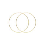9k Yellow Gold Plain Sleepers Hoop in 9 Sizes - 1.5 mm - Image 8