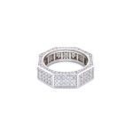 Sterling Silver Iced Out Octagon Ring - SR0053 - Image 2