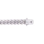 925 Sterling Silver Baguette Cuban Bracelet - 8 mm - Image 3
