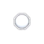 Sterling Silver Iced Out Octagon Ring - SR0053 - Image 3