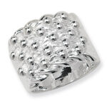 5 Row Keeper 925 Sterling Silver Ring - 17 mm