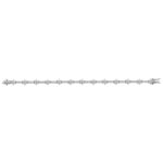 925 Sterling Silver Stone Set Flower Shaped Bracelet - 8 mm - Image 2