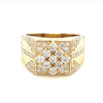 Mens VS1 Diamond Gold Signet Ring 1.28 ct - TJNZ0006