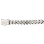9k White Gold Diamond Cuban Bracelet 5.60 ct - 10 mm - Image 4