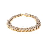 9k Yellow Gold Diamond Cuban Bracelet 6.54 ct - 10 mm - Image 2