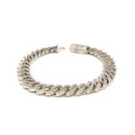 9k White Gold Diamond Cuban Bracelet 5.60 ct - 10 mm - Image 3