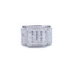 925 Sterling Silver Baguette Ring Iced Out - SR00113
