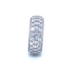 925 Sterling Silver Baguette Band Iced Out - SR00117 - Image 2