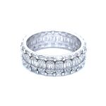 925 Sterling Silver Baguette Band - SR00116 - Image 3