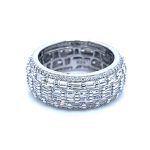 925 Sterling Silver Baguette Band Iced Out - SR00117 - Image 3