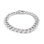 925 Sterling Silver Iced Out Cuban Bracelet - 10 mm - Image 2