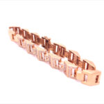18k Rose Gold VS1 Diamond Pyramid Bracelet 1.25 ct - 10 mm - Image 2