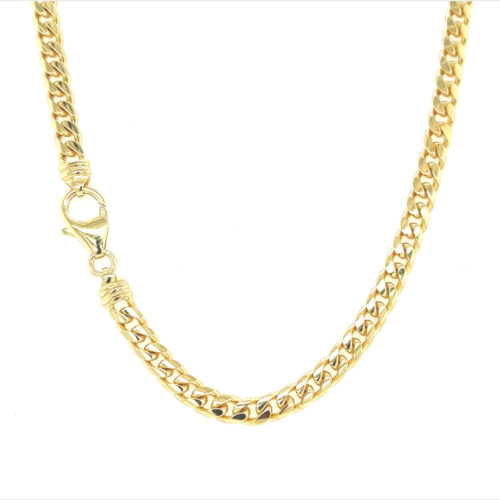 Solid Miami Cuban 14k Yellow Gold Chain for men - 5 mm